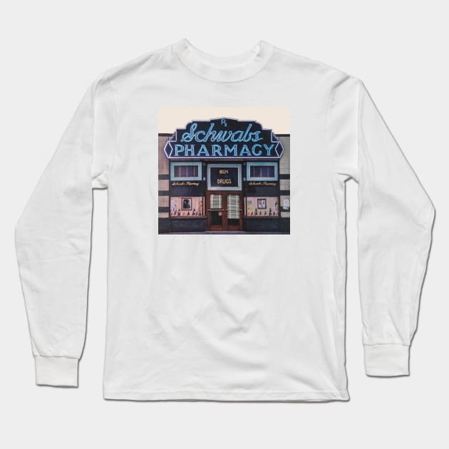 Schwabs Pharmacy Long Sleeve T-Shirt by Bizarre Bizarre